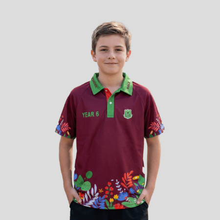 Sublimated polo year6 students Brisbane
