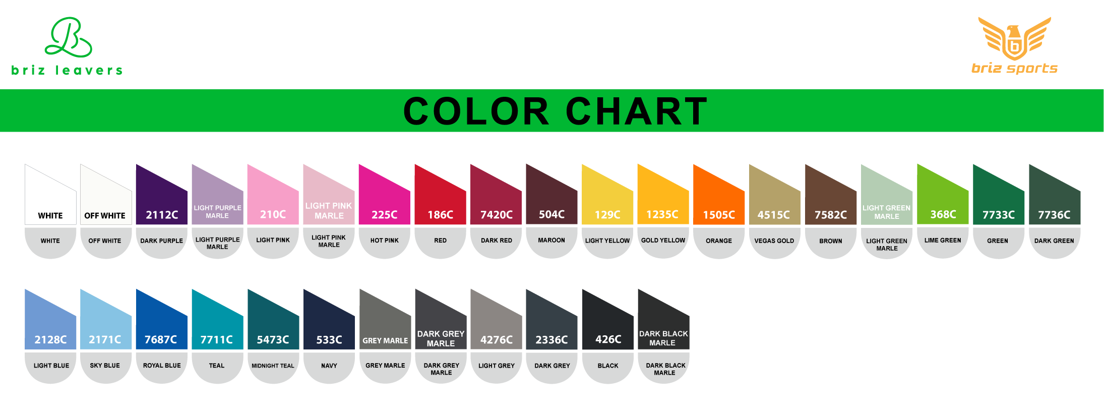 fleece jacket color chart 1