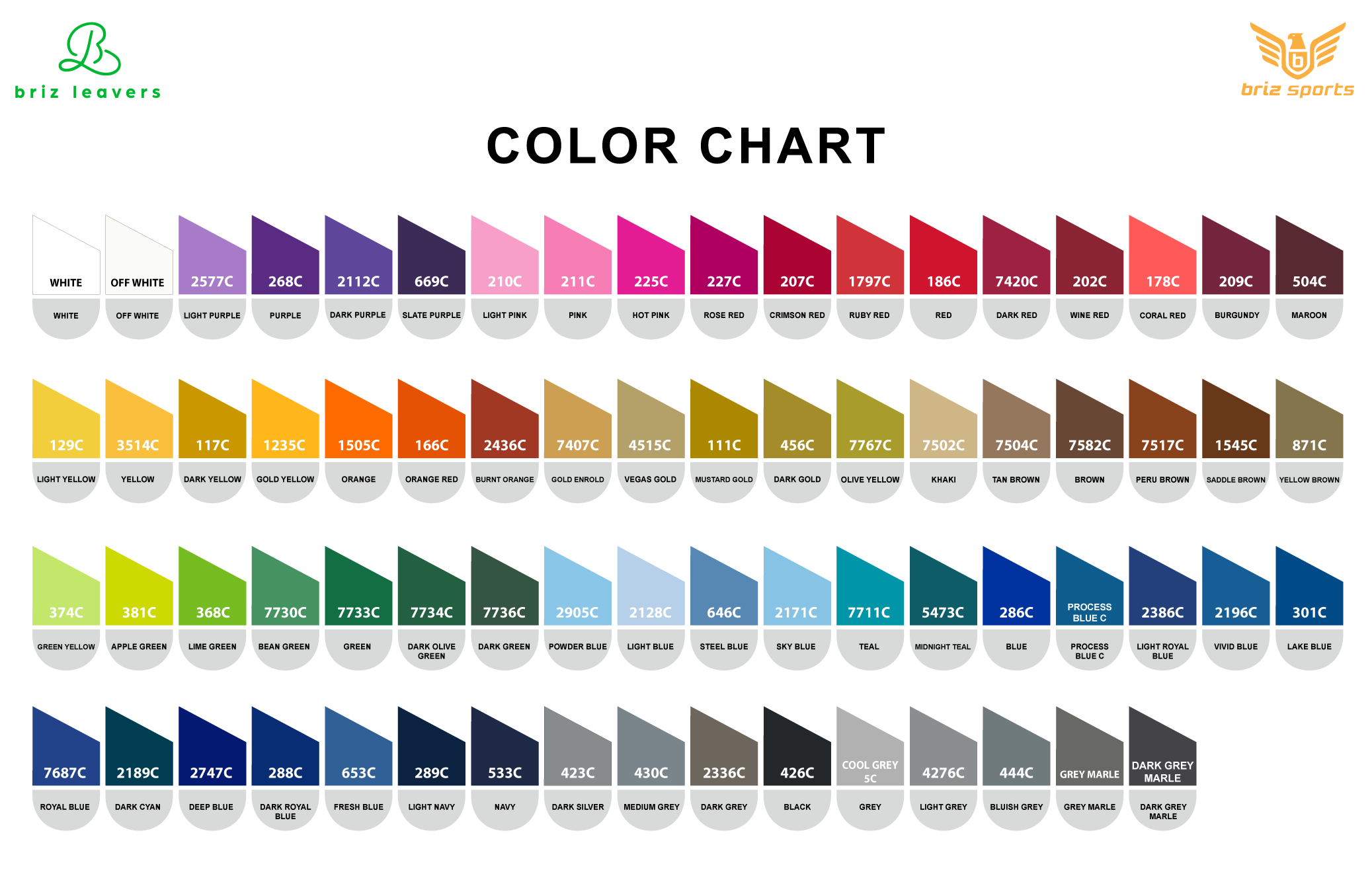 color chart for poly cotton jersey jacket 2024 1
